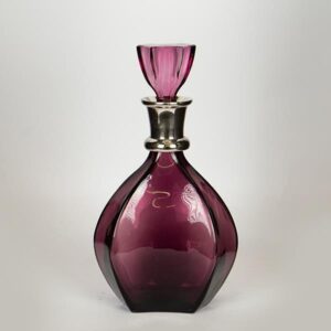 ΚΑΡΑΦΑ ΓΥΑΛΙΝΗ - ΜΕΤΑΛΛΙΚΗ ΜΩΒ 14x8x28cm