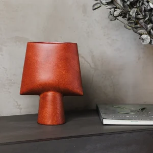 Astro Βουργουνδί Κεραμικό Βάζο 16X26.5 CM