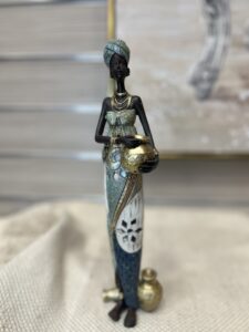 ΔΙΑΚΟΚΟΣΜΗΤΙΚΗ ΦΙΓΟΥΡΑ ΑΦΡΙΚΑΝΑ ΜΠΛΕ ΧΡΥΣΟ