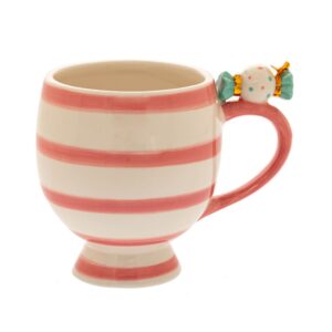 ΡΟΖ/ΛΕΥΚΗ ΡΙΓΕ ΚΕΡΑΜΙΚΗ ΚΟΥΠΑ ΜΕ ΚΑΡΑΜΕΛΑ ΣΤΟ ΧΕΡΟΥΛΙ