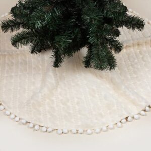 ΠΟΔΙΑ ΔΕΝΤΡΟΥ, ΛΕΥΚΗ, ΜΕ POM POM, 114cm