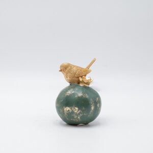 ΔΙΑΚΟΣΜΗΤΙΚΟ ΡΟΔΙ ΜΕ ΧΕΛΙΔΟΝΙ ΠΟΛΥΡΕΖΙΝ ΠΡΑΣΙΝΟ 7.5x7.5x10.5cm