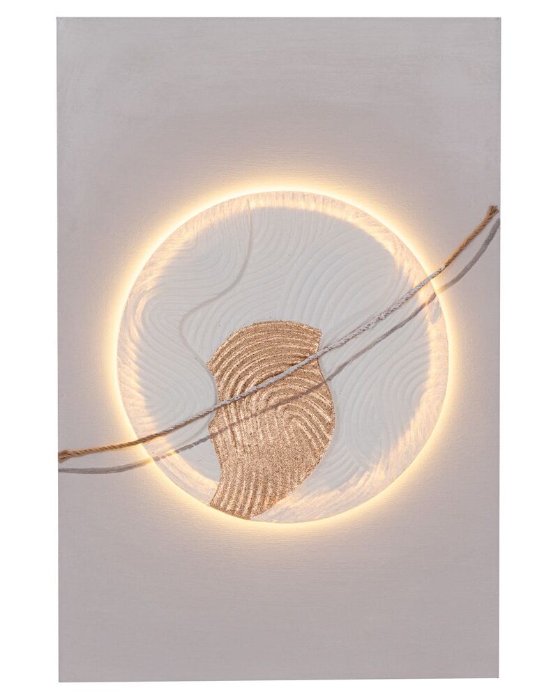 ΠΙΝΑΚΑΣ ΚΥΚΛΟΣ ΕΛΑΙΟΓΡΑΦΙΑ WITH LED LIGHT ΣΕ ΤΥΠΩΜΕΝΟ ΚΑΜΒΑ 60Χ90ΕΚ