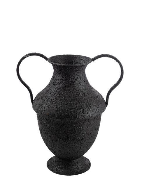 ΜΕΤΑΛΛΙΚΟ ΒΑΖΟ ΑΜΦΟΡΕΑΣ ΜΑΥΡΟΣ 27,5Χ20Χ32,5ΕΚ