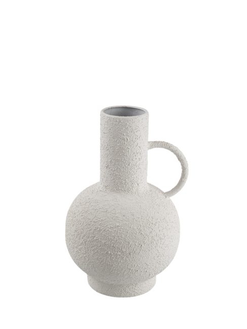 ΜΕΤΑΛΛΙΚΟ ΒΑΖΟ ΜΕ ΧΕΡΟΥΛΙ ΛΕΥΚΟ 19,5Χ18,5Χ28ΕΚ