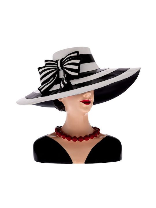 ΑΣΠΡΟΜΑΥΡΟ ΒΑΖΟ ΣΧΗΜΑ RETRO ΓΥΝΑΙΚΑ 35Χ26Χ30