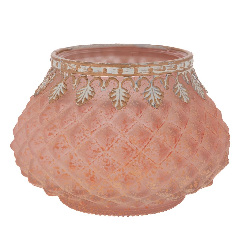 ΡΟΖ ΓΥΑΛΙΝΟ ΣΤΡΟΓΓΥΛΟ ΚΗΡΟΠΗΓΙΟ ΓΙΑ ΡΕΣΩ 11,5Χ11,5Χ8ΕΚ