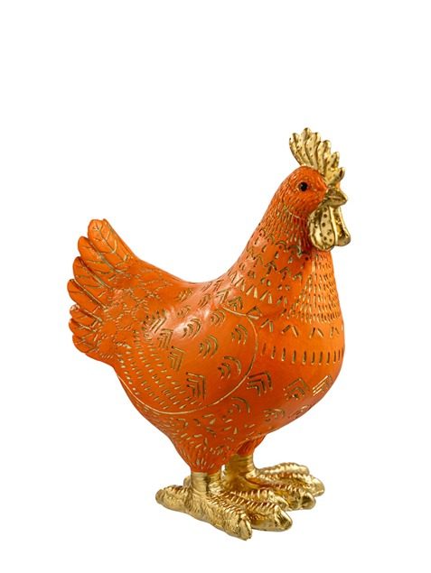 ΠΟΛΥΕΣΤΕΡΙΚΟΣ ΚΟΚΟΡΑΣ ΠΟΡΤΟΚΑΛΙ ΜΕ ΧΡΥΣΟ 14.5x9x18.5CM