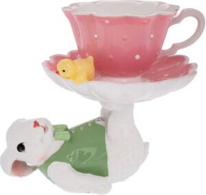 ΛΕΥΚΟΣ ΠΟΛΥΡΕΖΙΝ ΛΑΓΟΣ ΜΕ ΤΣΑΓΙΕΡΑ 19,5Χ14,3Χ16,5ΕΚ